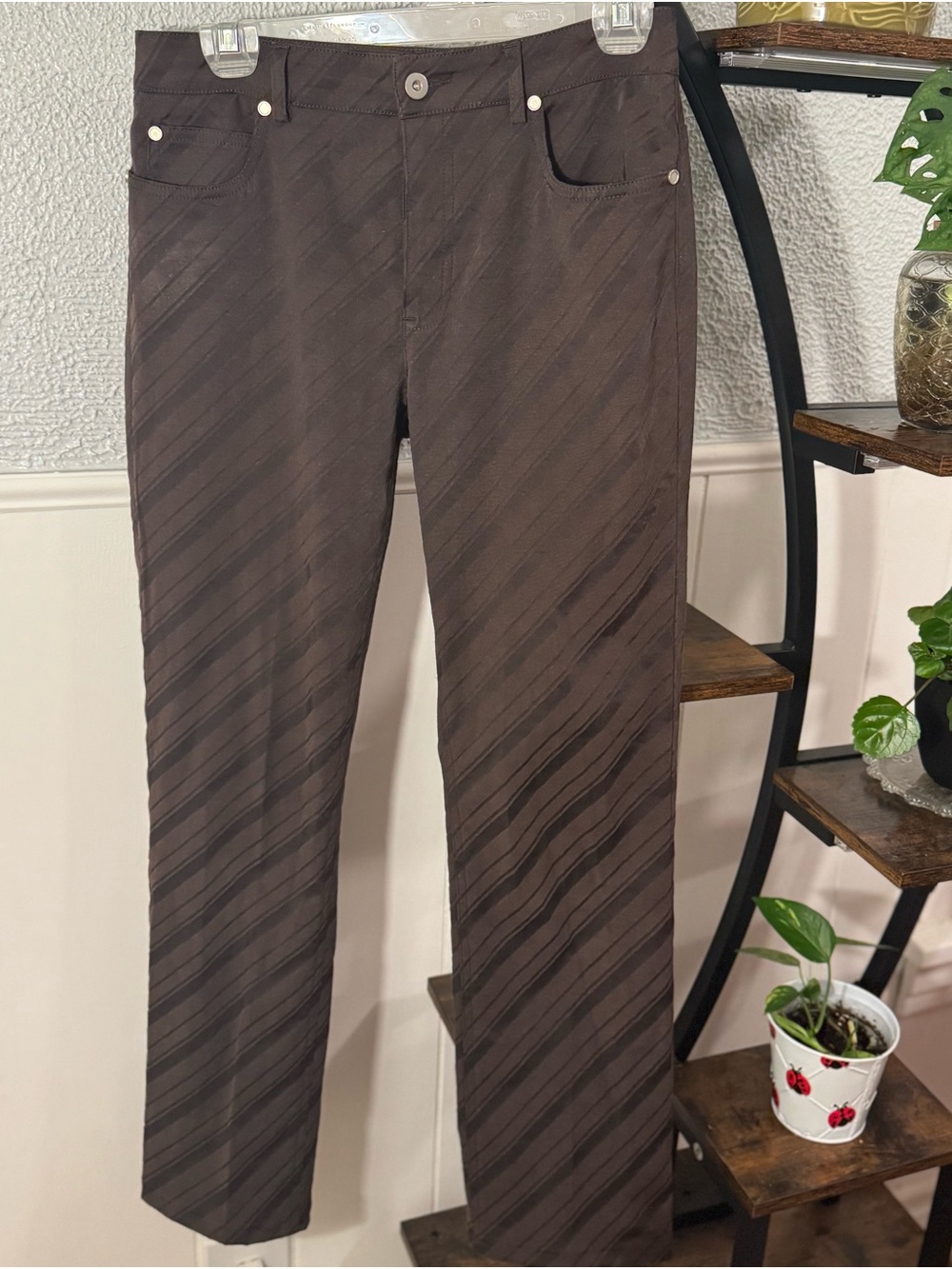 Brown Straight Leg Women's Pants - Classic Everyday Style